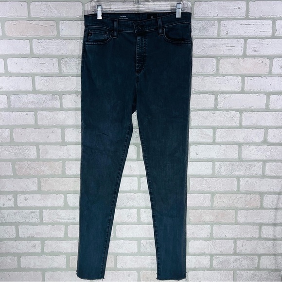 Ag Adriano Goldschmied The Mila Super High Rise Skinny Raw Hem Jeans Size 32 - Picture 3 of 8